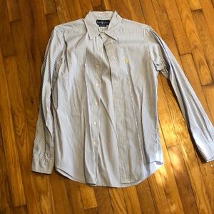 Blue pin stripe dress shirt Ralph Lauren